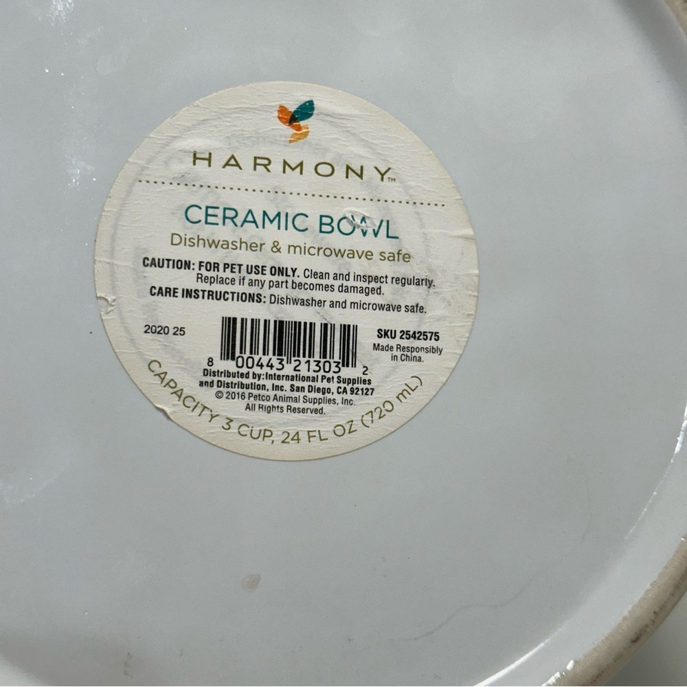 GOOD DOG Ceramic Dog Food Water Bowl with Bone - Picture 6 of 9
